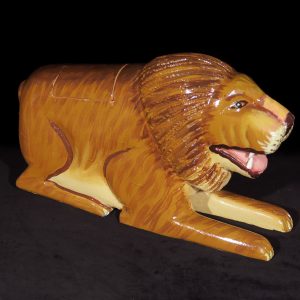 Crouching Lion - Miniature Coffin Sculpture