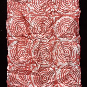 Batik Scarf on Silk by Gasali Adeyemo