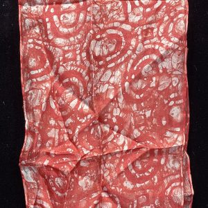 Batik Scarf on Silk by Gasali Adeyemo