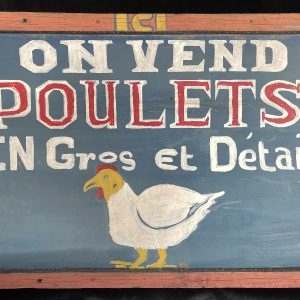 ICI ON VEND POULETS - Two-sided Haitian Signboard
