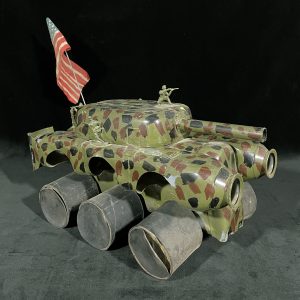 6-Wheeled US Invasion Vehicle #2 from plastic bottles & tin cans