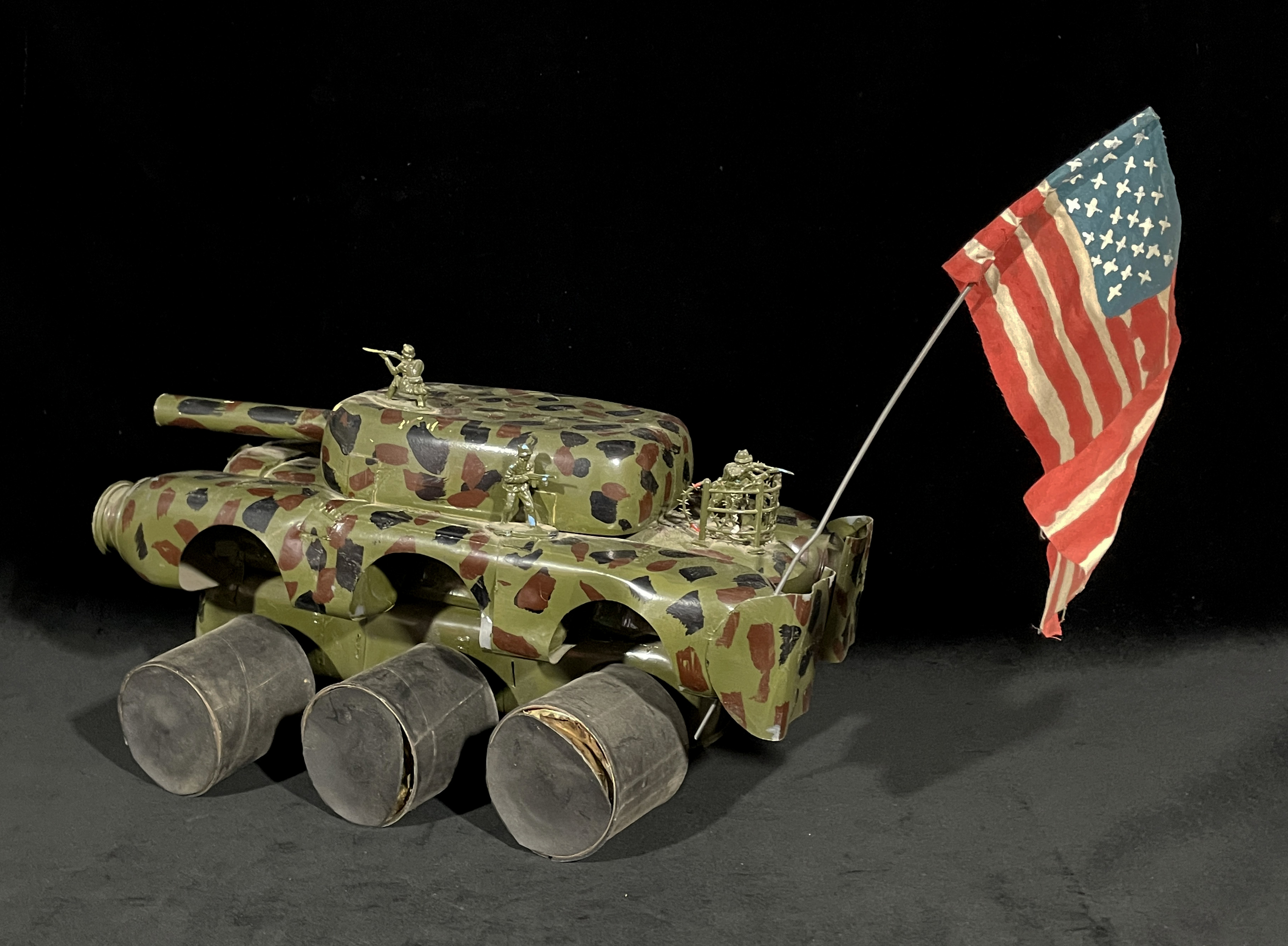 6-Wheeled US Invasion Vehicle #2 from plastic bottles & tin cans