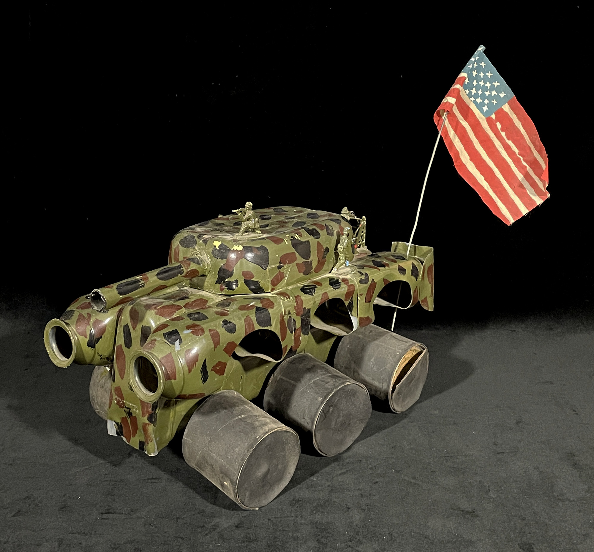 6-Wheeled US Invasion Vehicle #2 from plastic bottles & tin cans