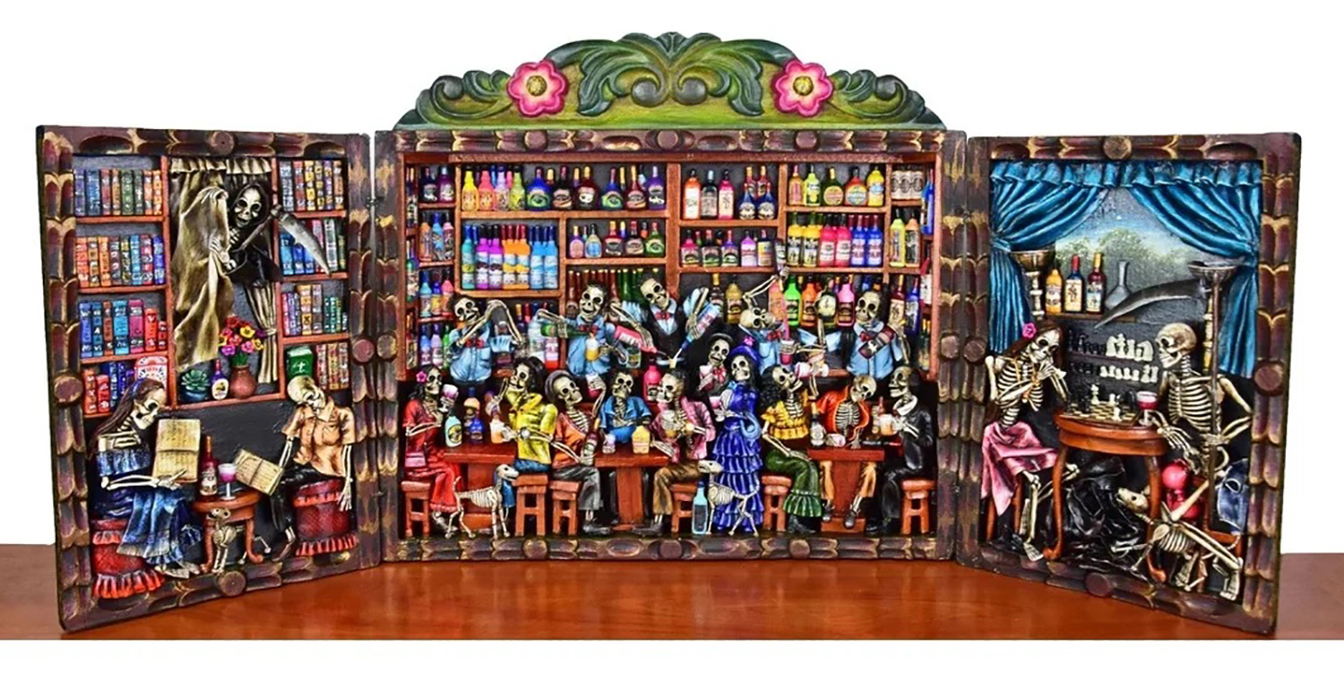"Bohemia" Cantina de los Muertos - retablo (version 11)