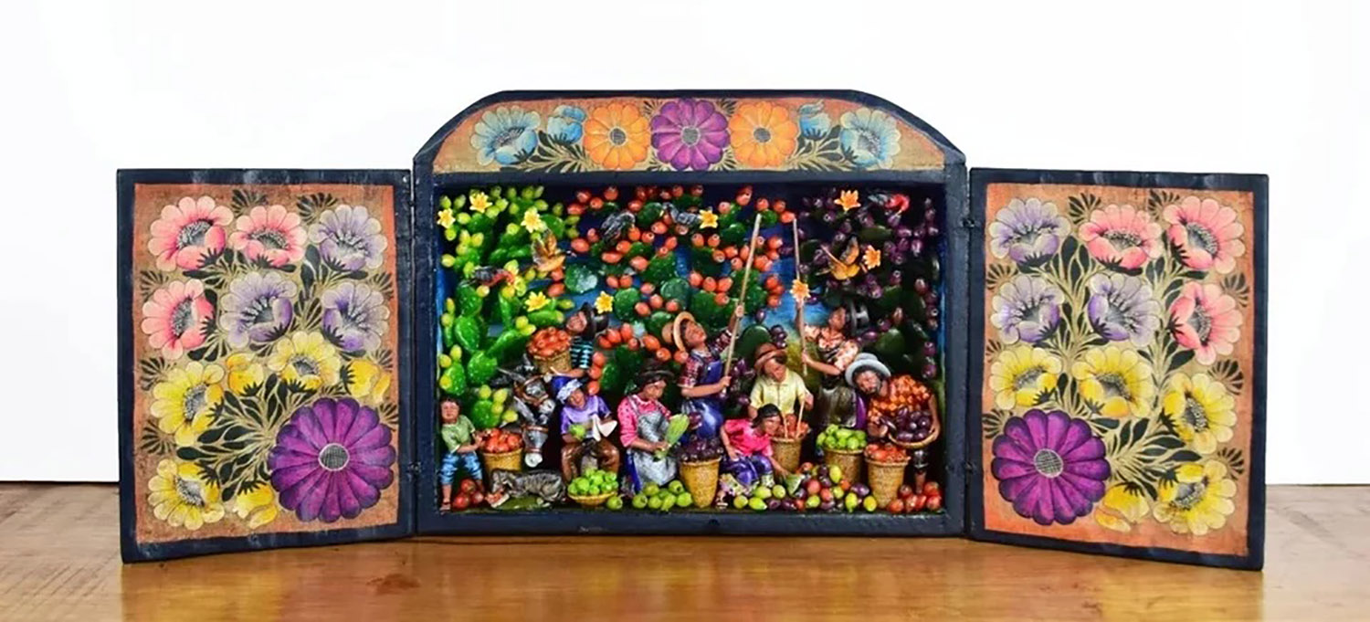 Prickly Pear Cactus Harvest retablo