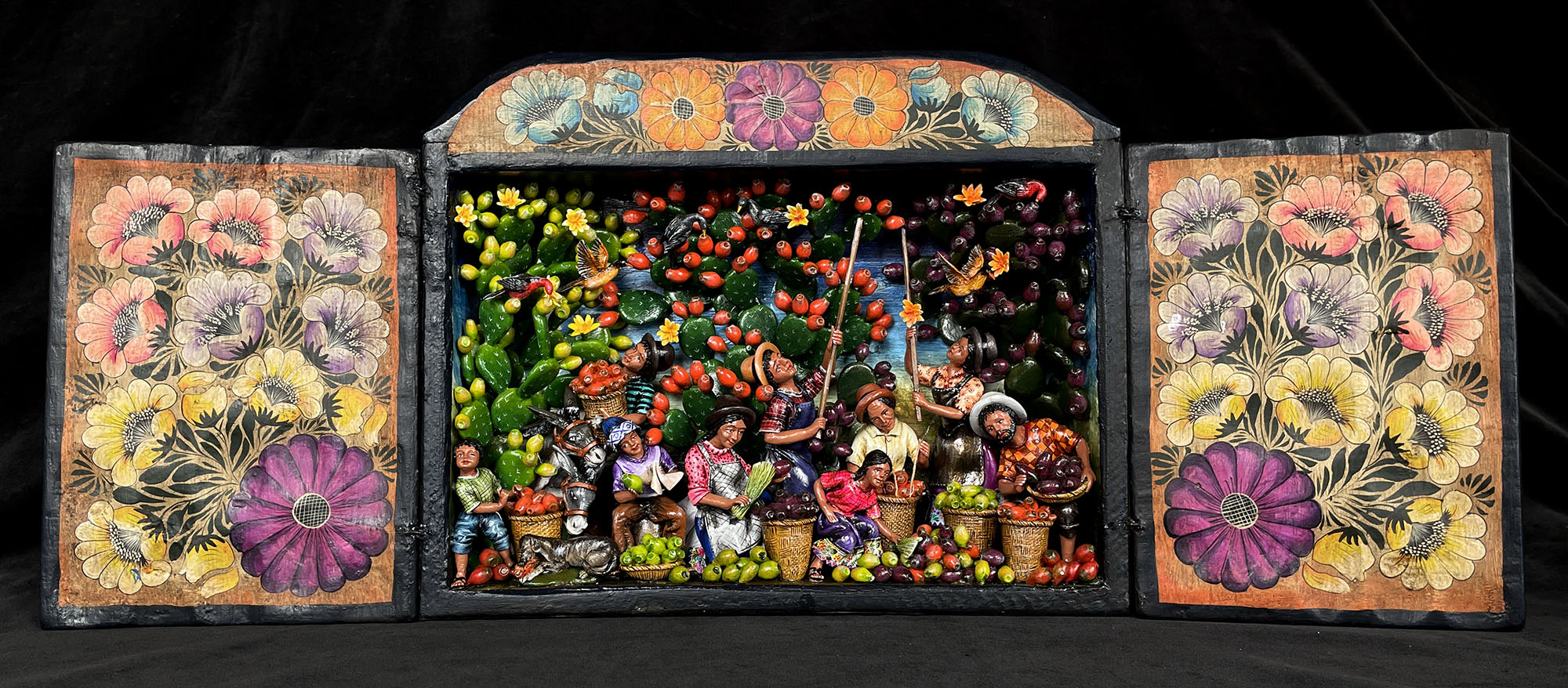 Prickly Pear Cactus Harvest retablo
