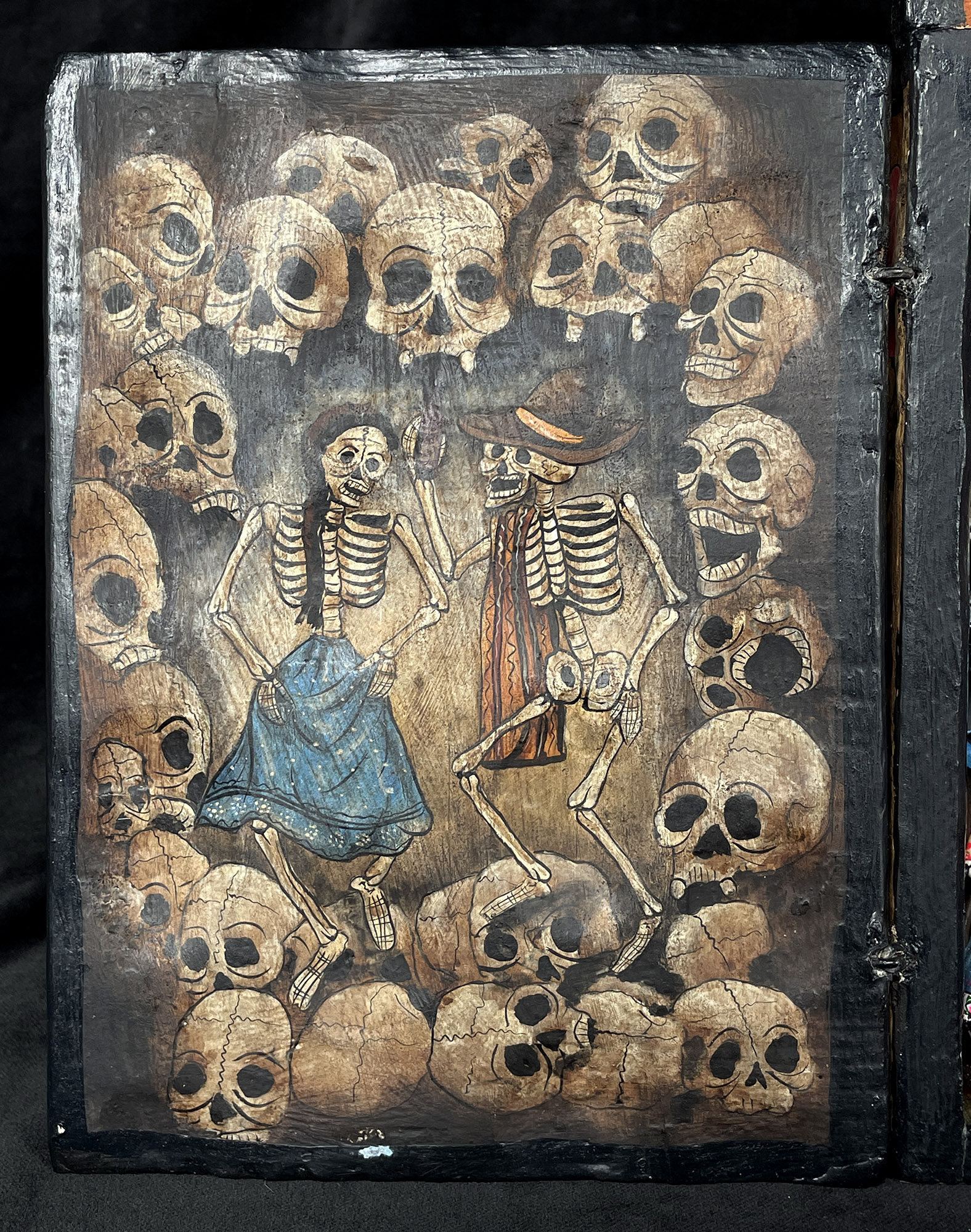 Boda de los Muertos (Skeleton Wedding - version 7) - Retablo