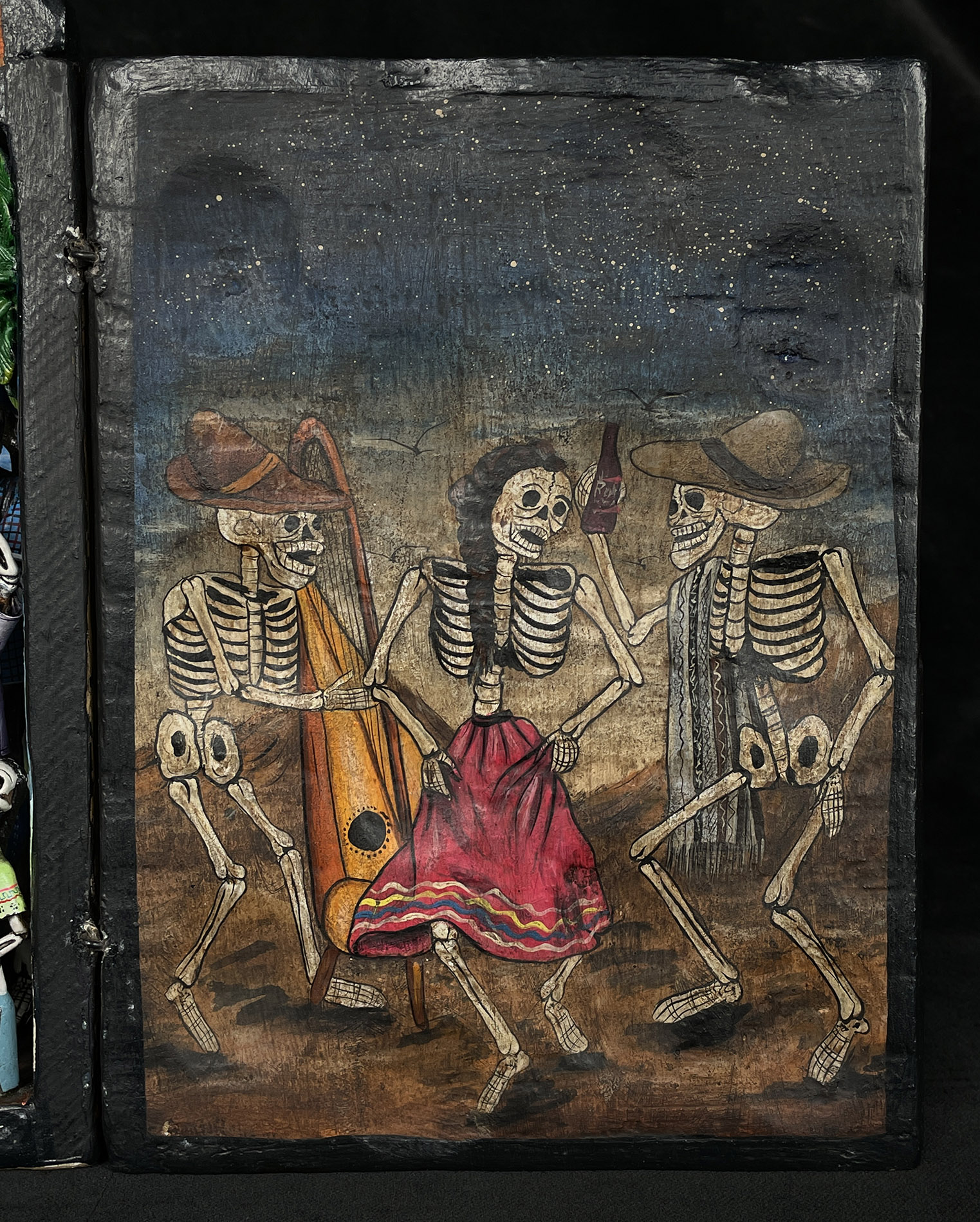 Boda de los Muertos (Skeleton Wedding - version 7) - Retablo