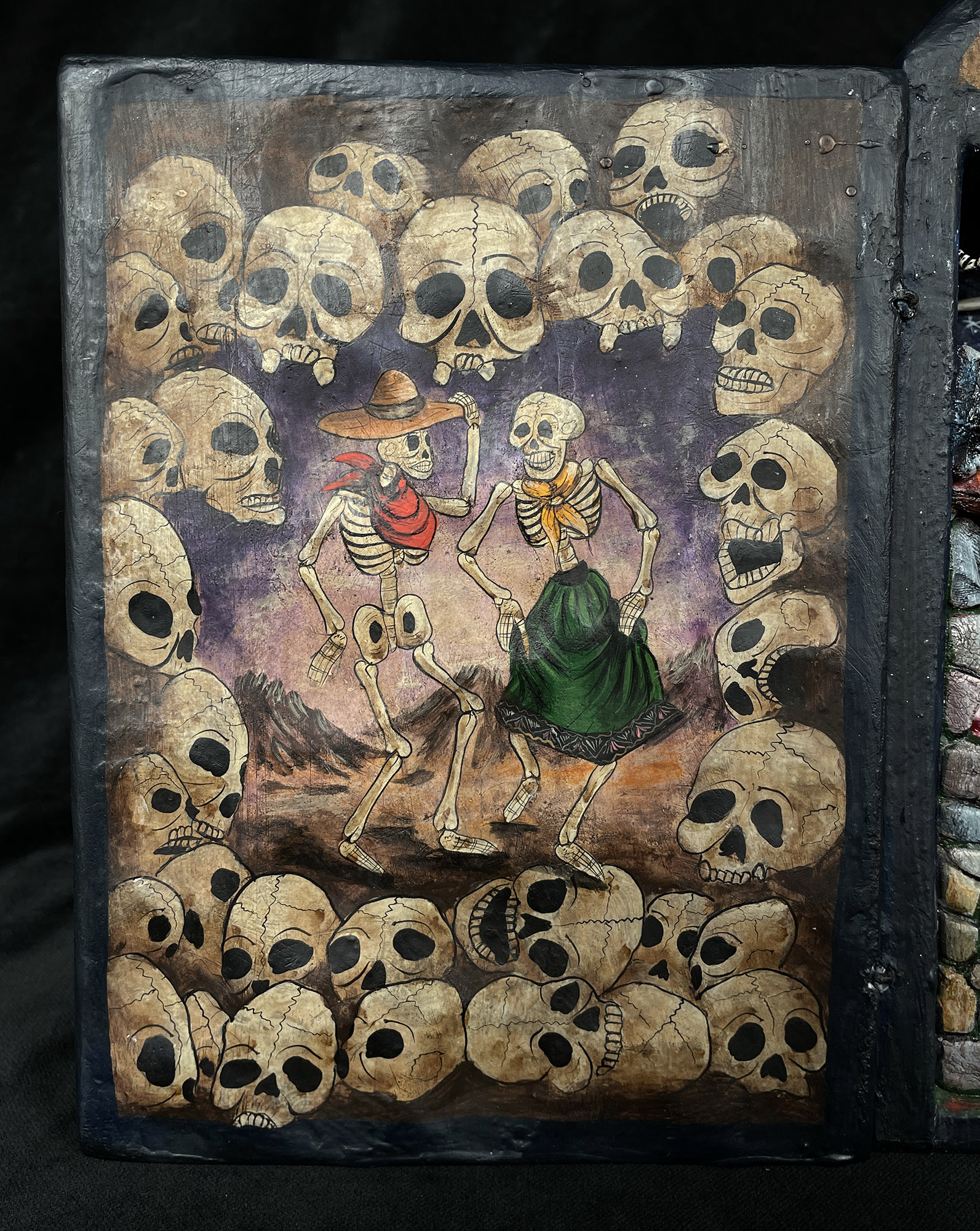 Party in the Cemetery - Day of the Dead Retablo (Version 23)
