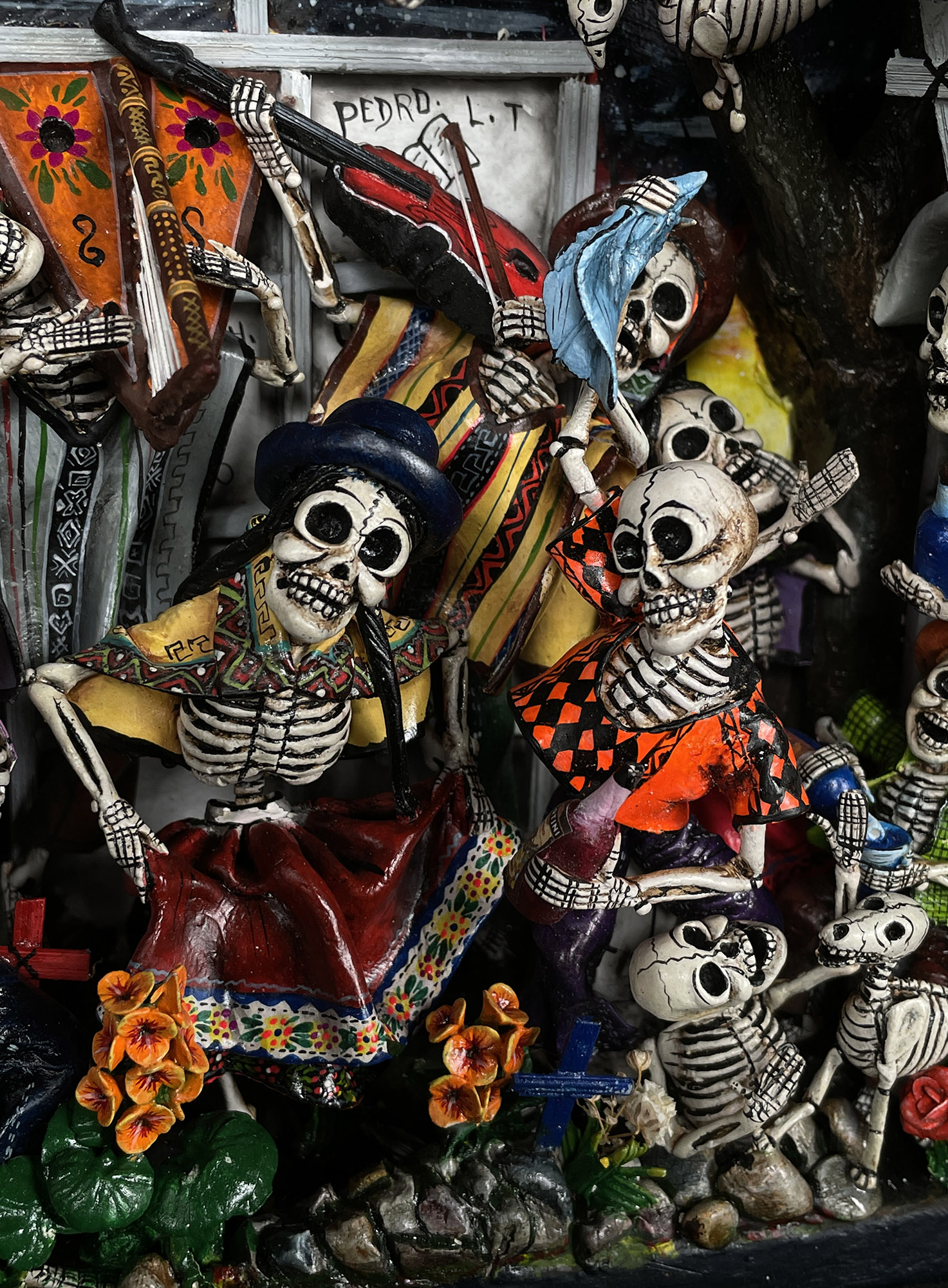 Party in the Cemetery - Day of the Dead Retablo (Version 23)