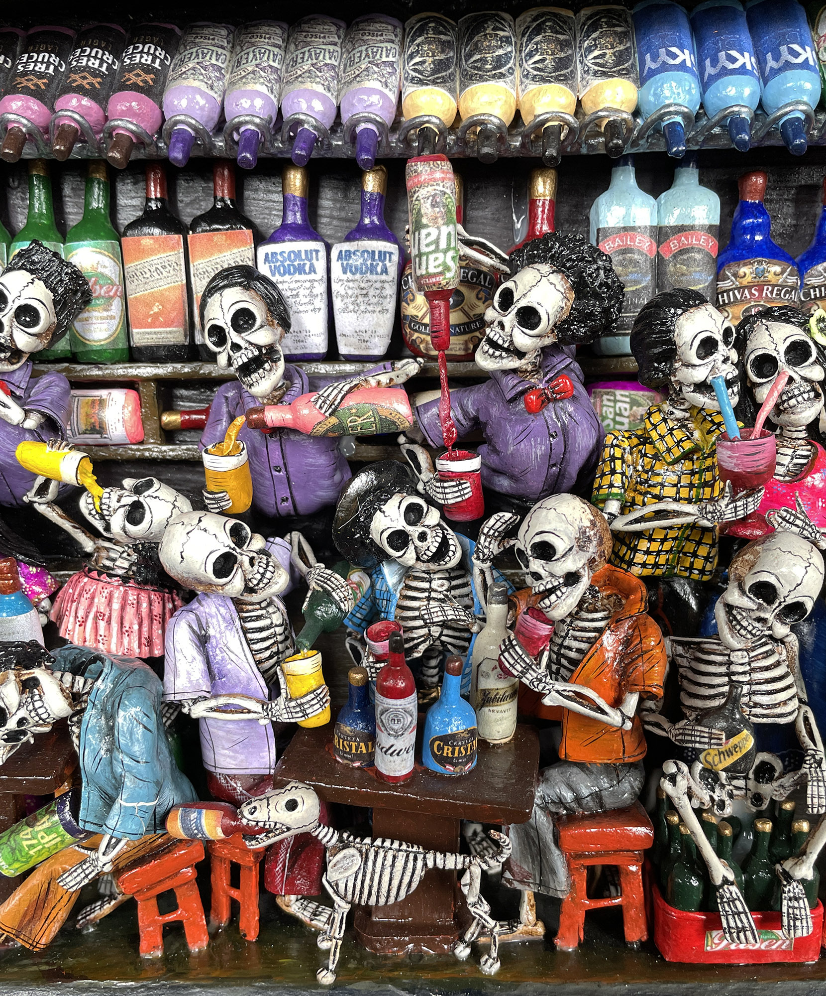 Cantina de los Muertos (Cantina of the Dead) Retablo (version 9)