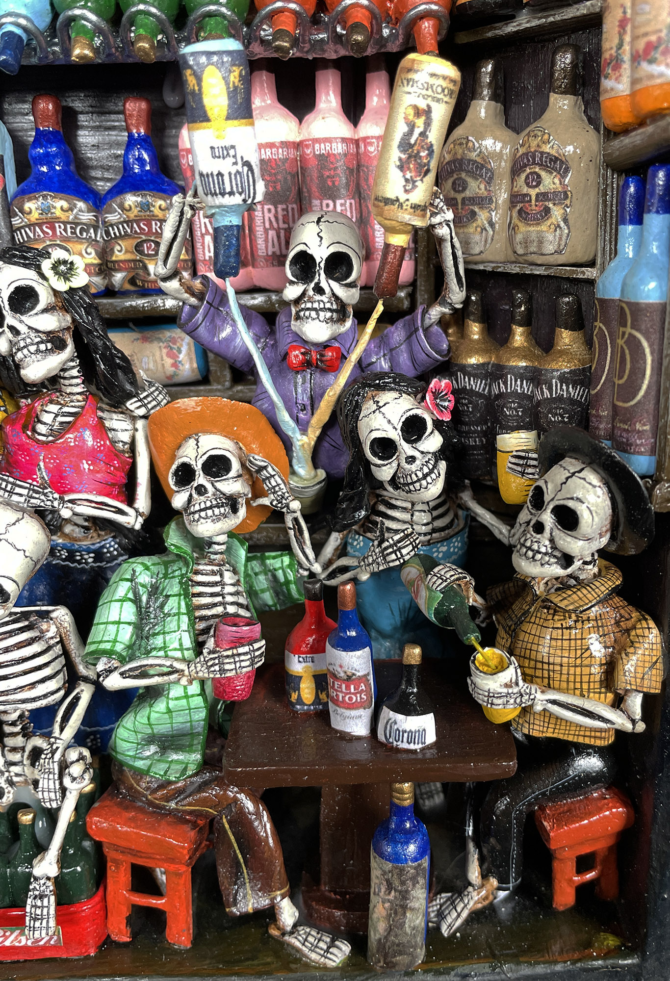 Cantina de los Muertos (Cantina of the Dead) Retablo (version 9)