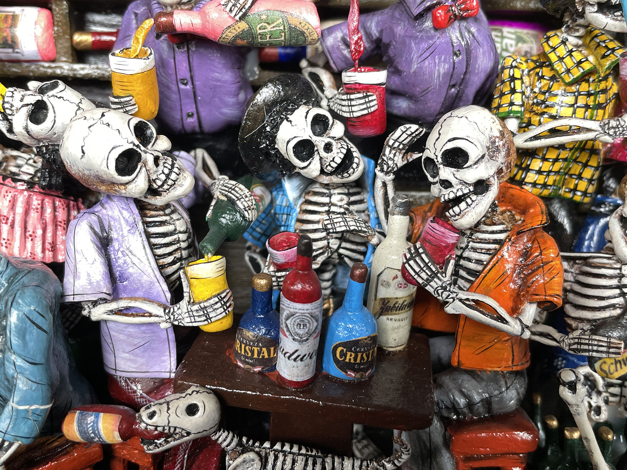 Cantina de los Muertos (Cantina of the Dead) Retablo (version 9)