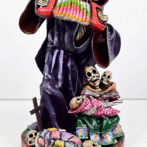 Grim Reaper with Accordion - Calavera Sculpture