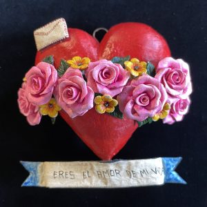 "Eres el Amor de mi Vida" - Retablo Heart Ornament
