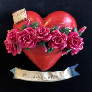 "Mi Dulce Amor" - Retablo Heart Ornament