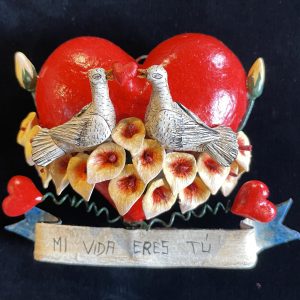 "Mi Vida Eres Tu" - Retablo Heart Ornament