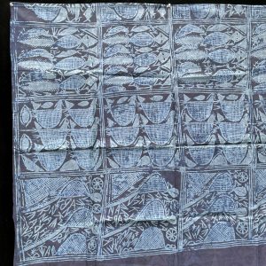 Yoruba Indigo Resist-dye "Adire Eleko" Cloth