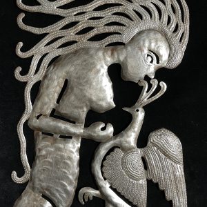 Woman with a Peacock