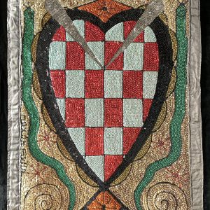 Erzulie and Damballa - Vodou Flag