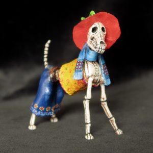 Calavera Dog - Retablo Figure