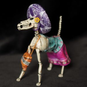 Calavera Dog - Retablo Figure