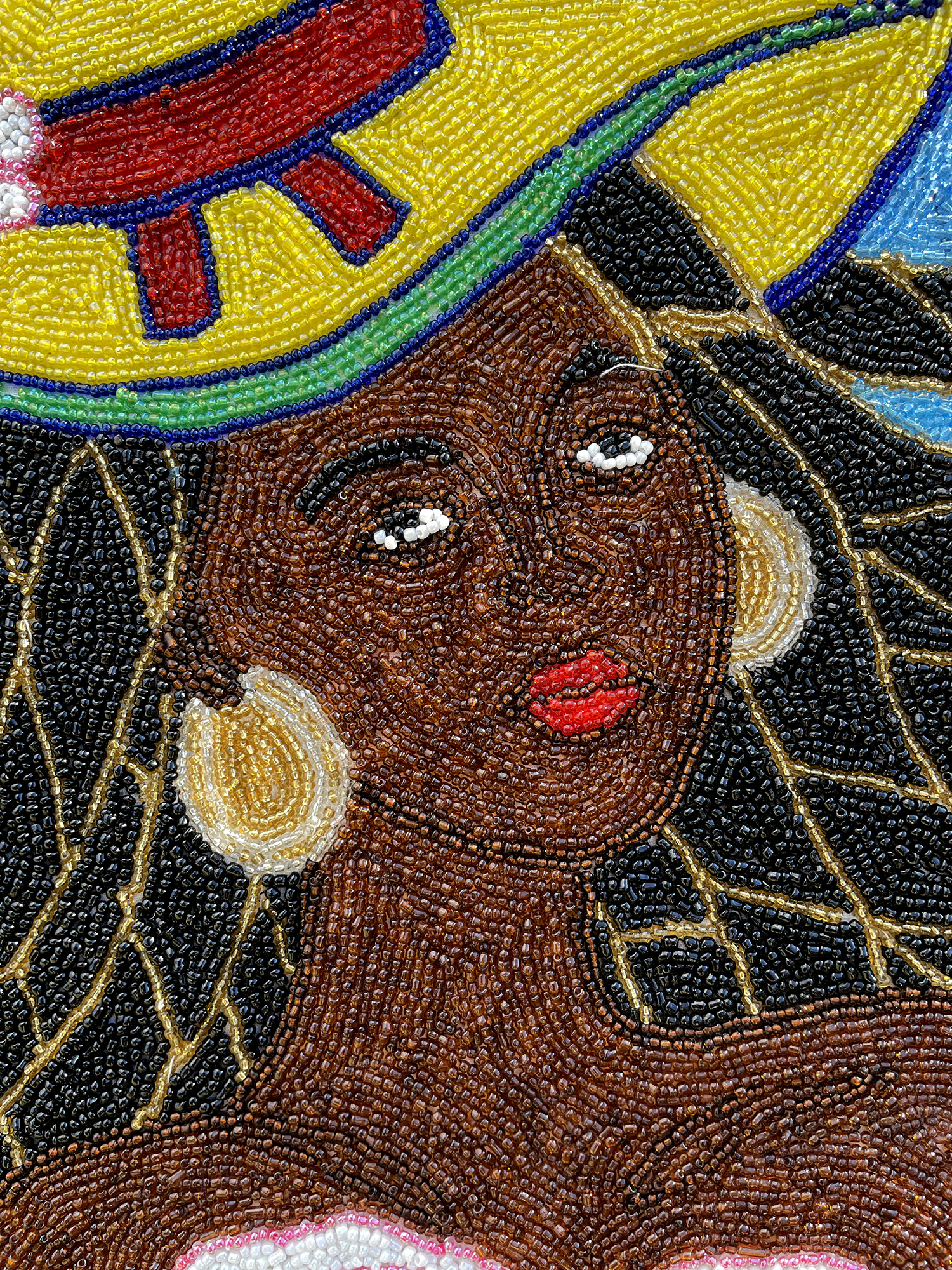 Mambo La Sirene - Beaded Vodou Flag
