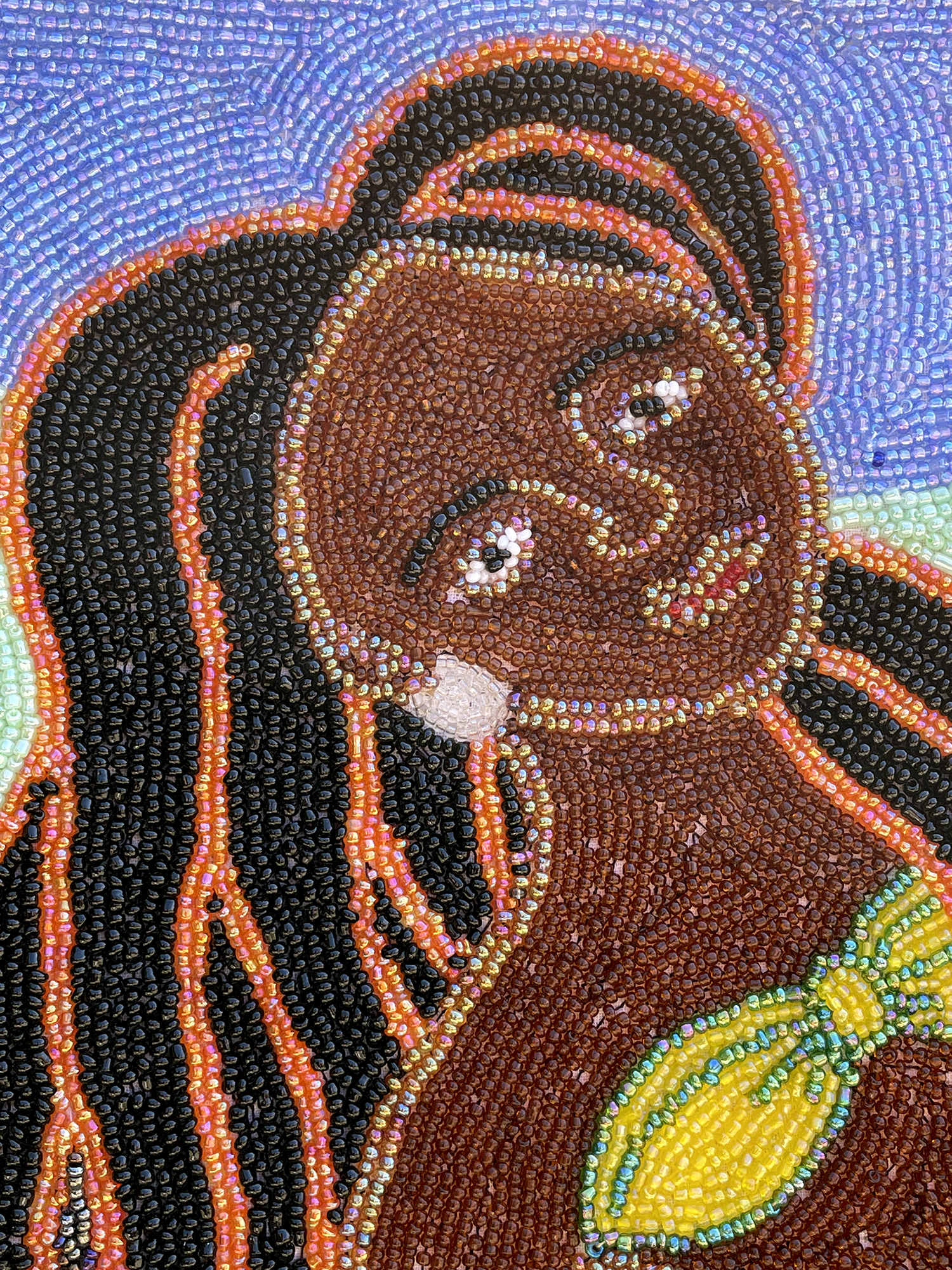 La Sirene - Marassas - Trois Beaded Vodou Flag