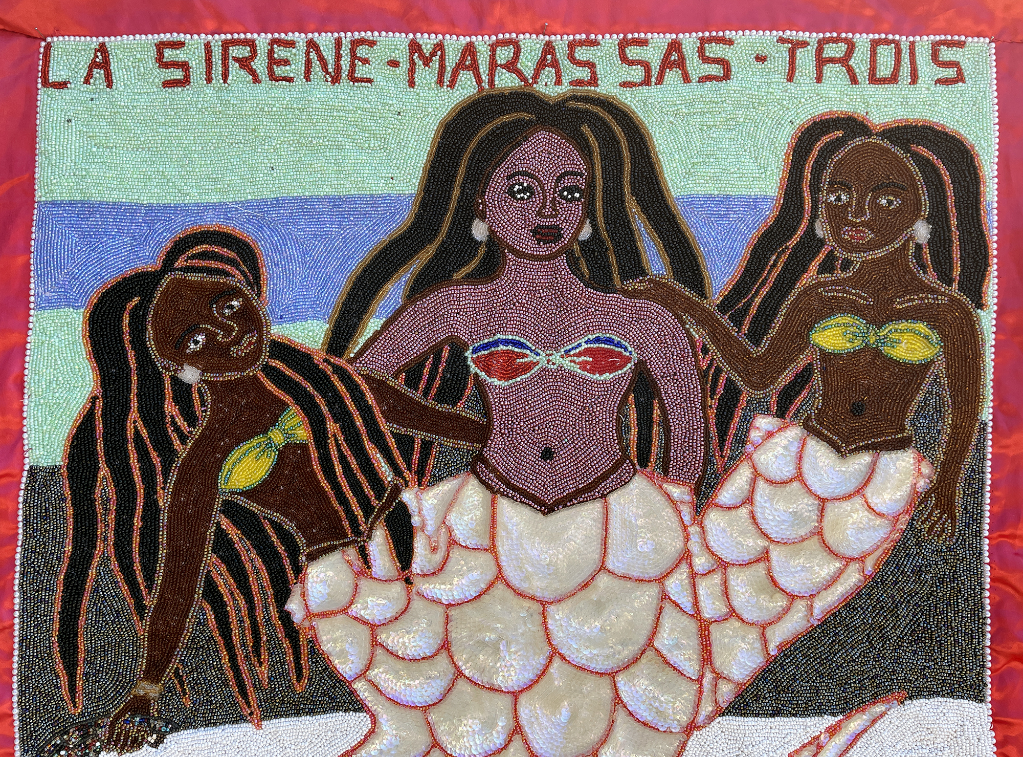 La Sirene - Marassas - Trois Beaded Vodou Flag
