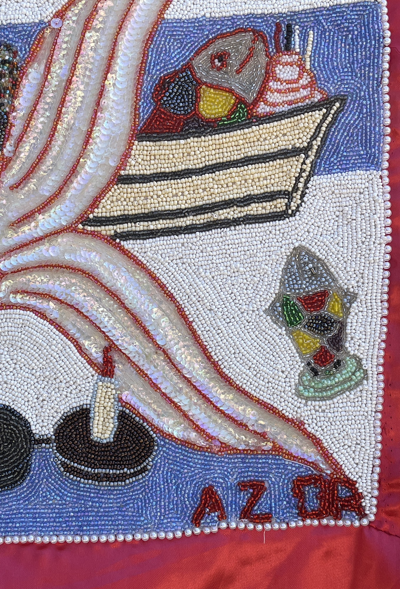 La Sirene - Marassas - Trois Beaded Vodou Flag