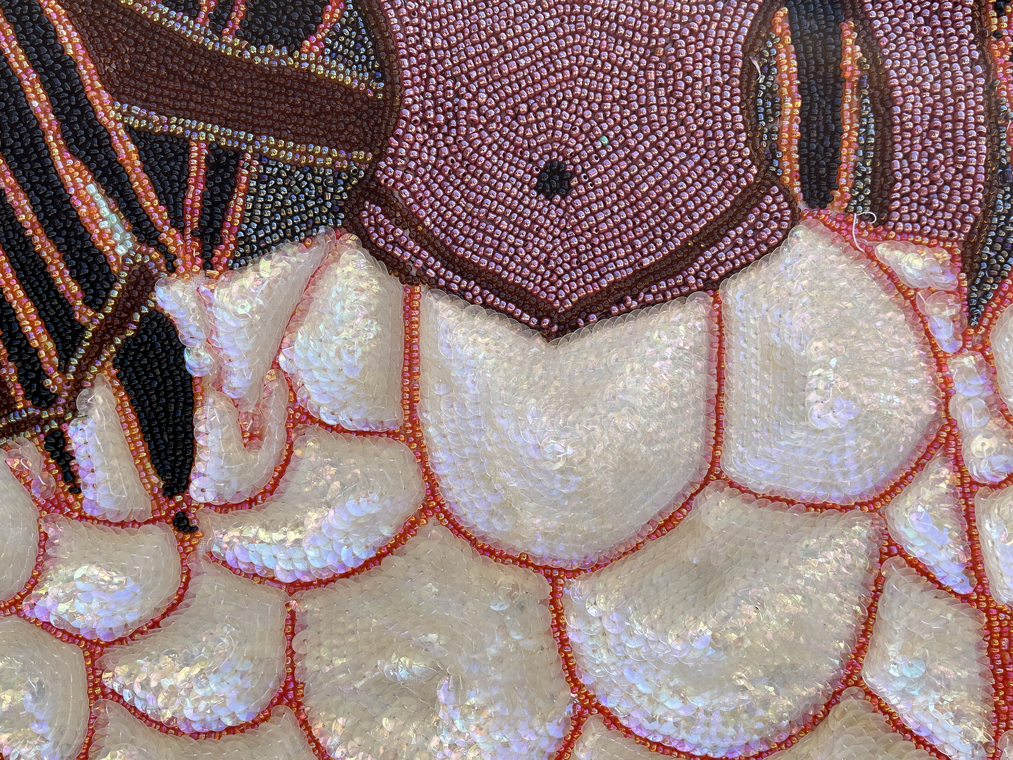 La Sirene - Marassas - Trois Beaded Vodou Flag
