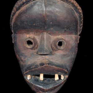 Dan Guere mask with animal teeth