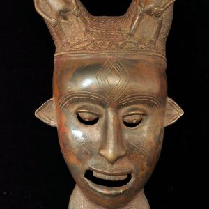 Bronze Ekpwe Society Mask from Cameroon