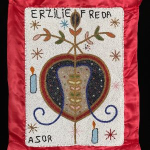 Ezilie Freda Beaded Vodou flag