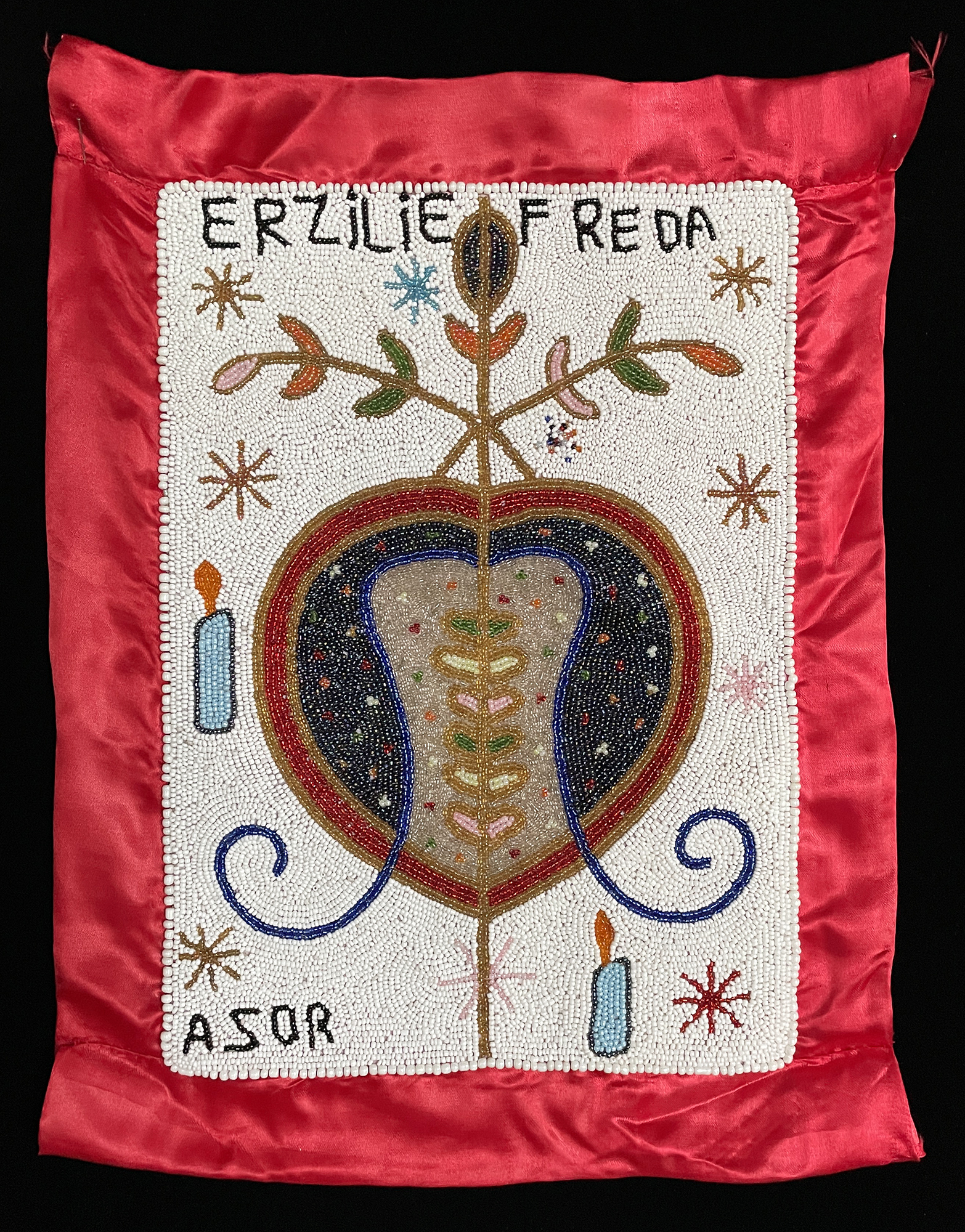 Ezilie Freda Beaded Vodou flag