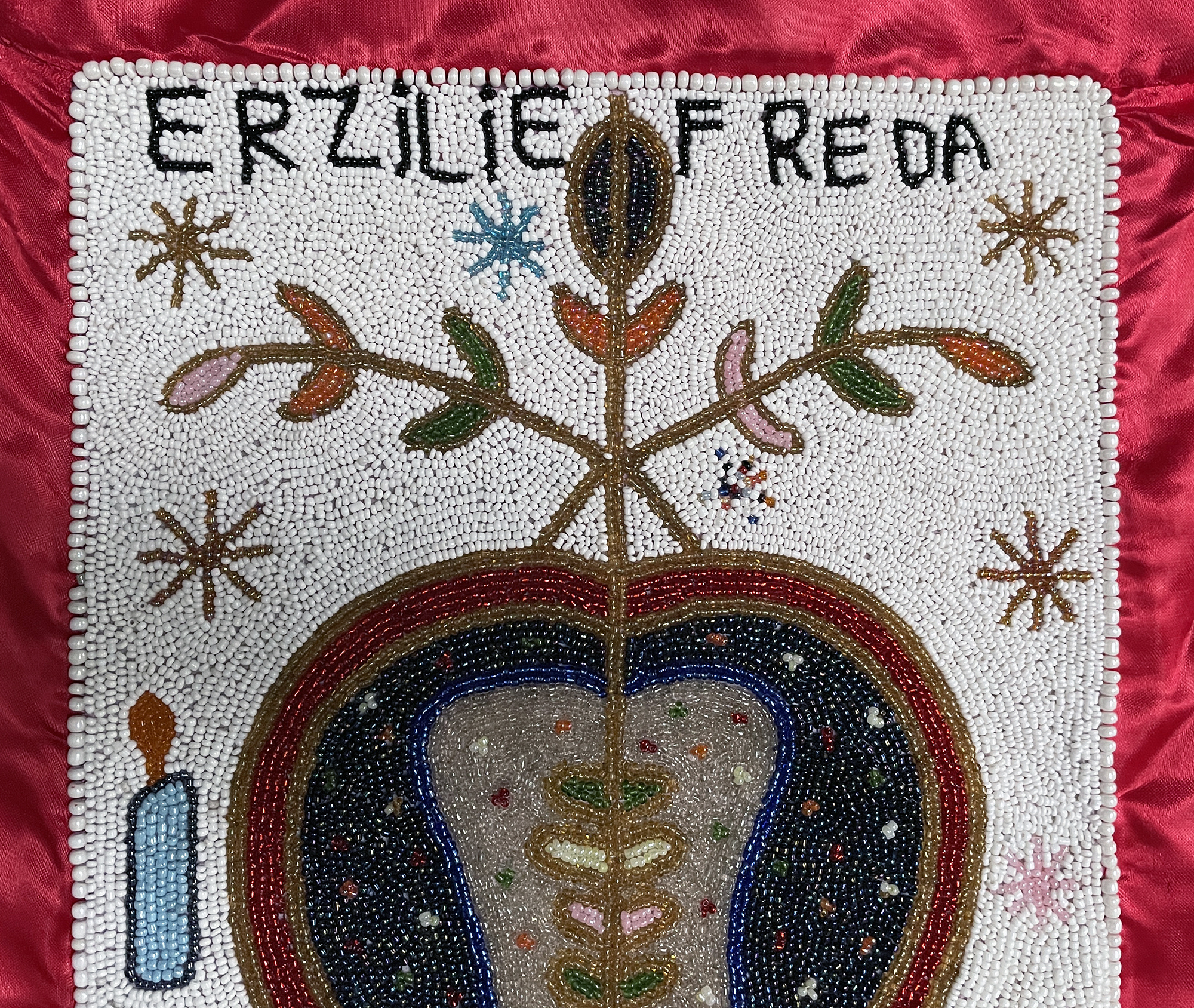 Ezilie Freda Beaded Vodou flag