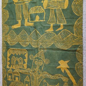 Vintage African Masquerade Scene by Tijani Mayakiri