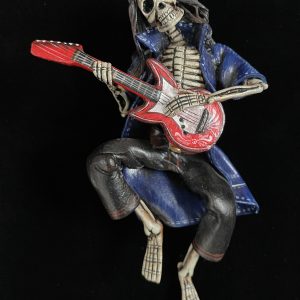 Calavera Rocker - retablo sculpture