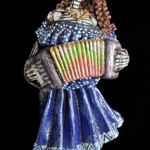Accordionista of the Dead - retablo sculpture