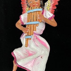 Angel with pan-pipes - retablo figure