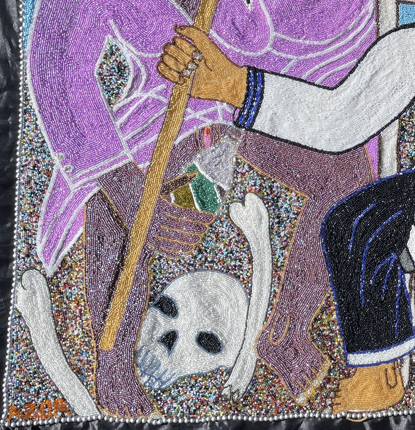 Guedeh Nibo - Beaded Vodou Flag