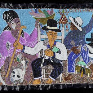 Guedeh Nibo - Beaded Vodou Flag