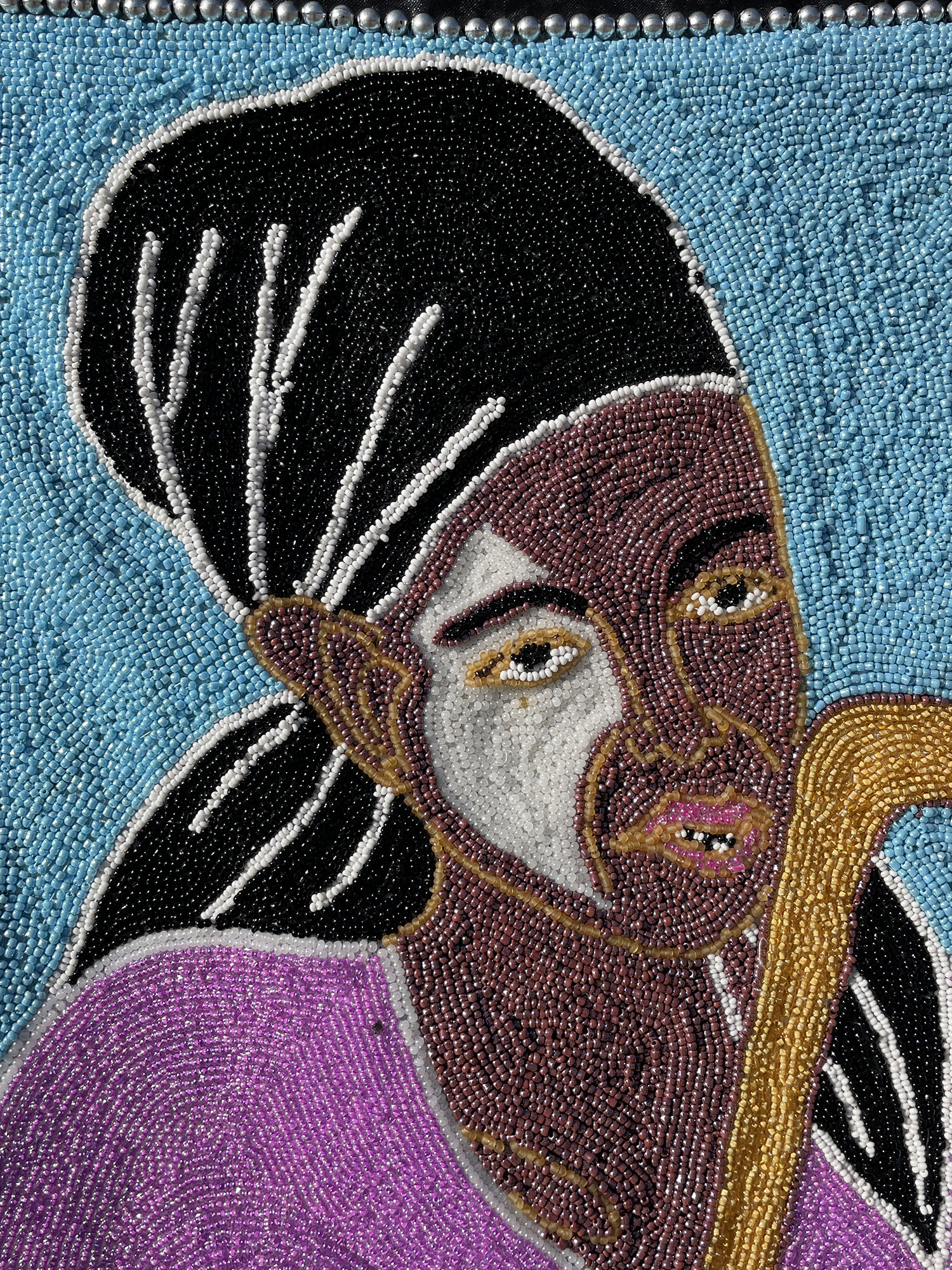 Guedeh Nibo - Beaded Vodou Flag
