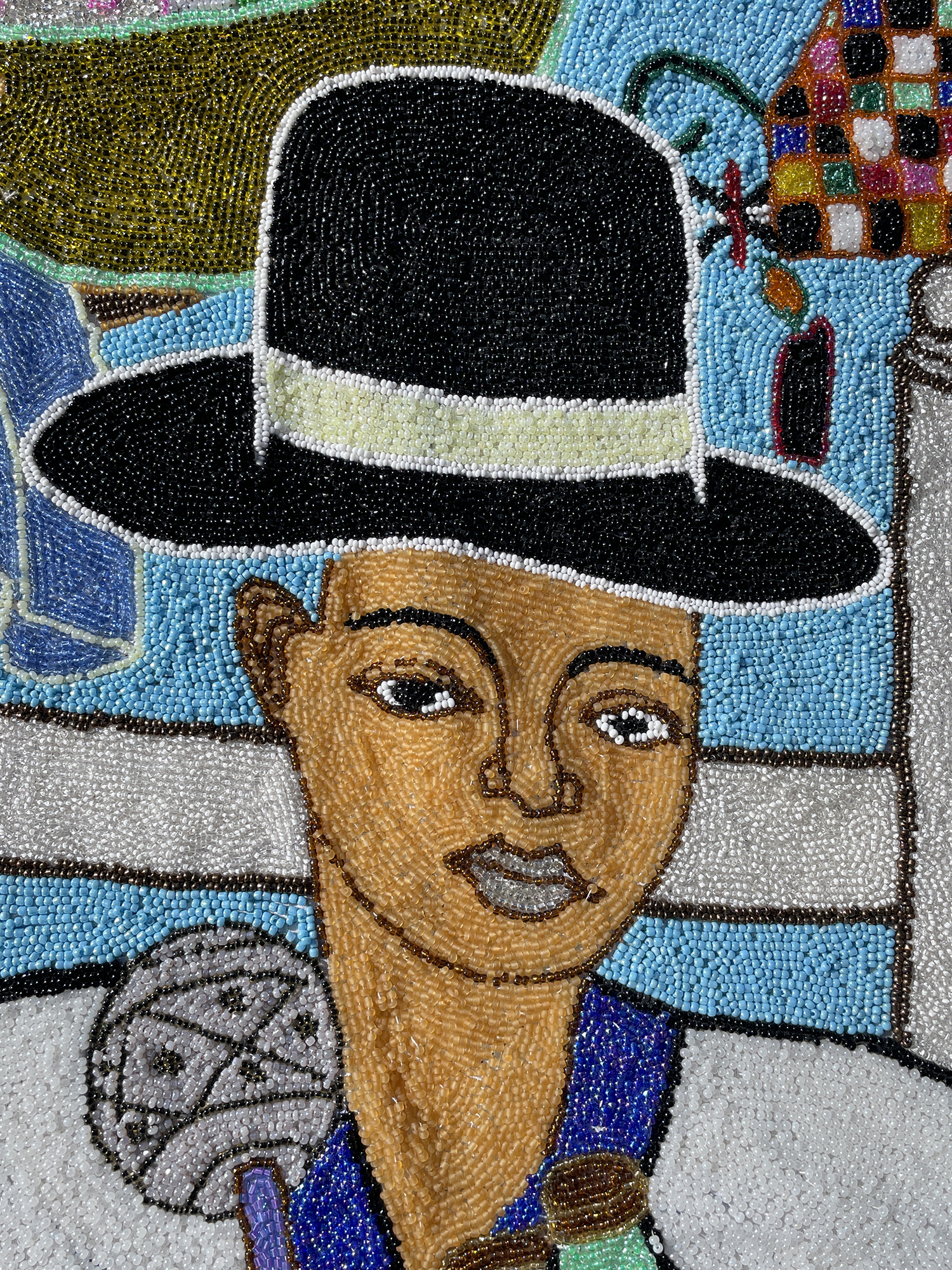 Guedeh Nibo - Beaded Vodou Flag