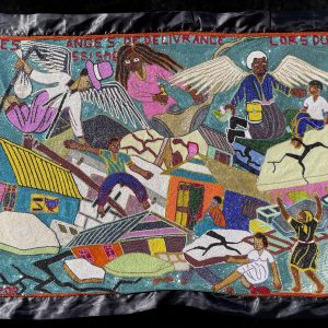 Les Anges de Délivrance Lors du Séisme - Beaded Vodou Flag