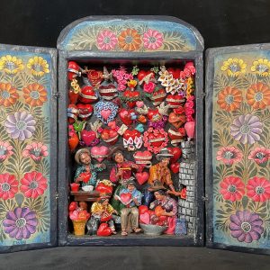 Taller de Corazones (Valentine Workshop) Retablo (version 7)