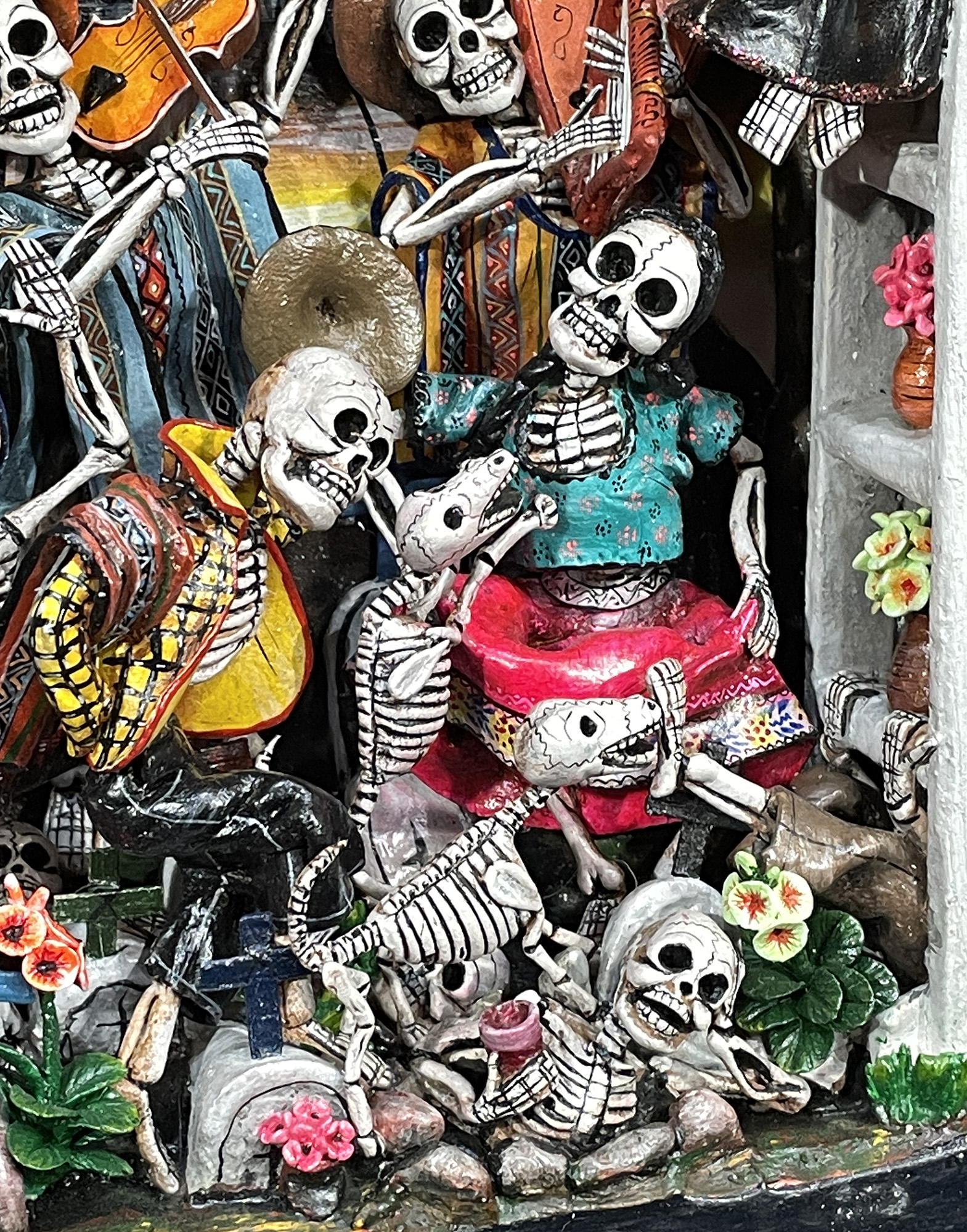 Party in the Cemetery - Day of the Dead Retablo (Version 24)