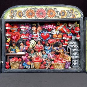 Taller de Corazones (Valentine Workshop) Retablo (version 8)