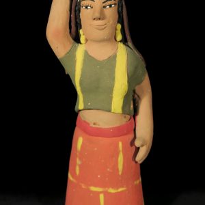 Woman in Tehuana Traje (Traditional Dress) Carrying Vegetables on her Head
