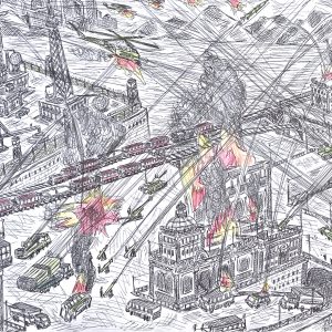 Battle with Red Locomotive